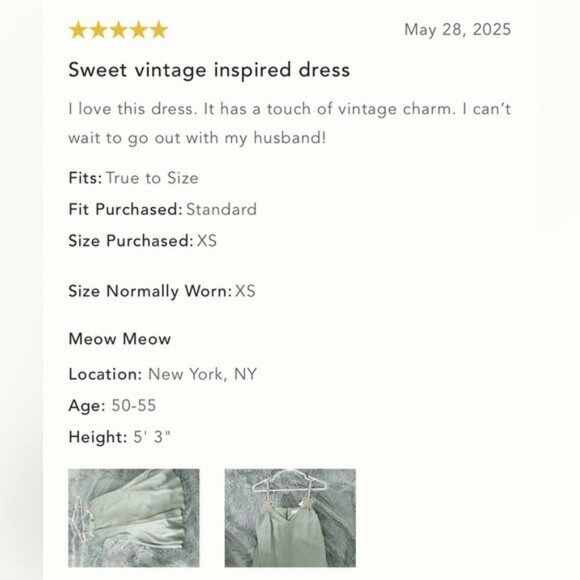 ❤️HP❤️ NWT Size L - Anthropologie 20's Vibe Silky Mini Dress in Mint - Picture 4 of 16